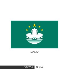 Macau square flag on white background and specify is vector eps10.