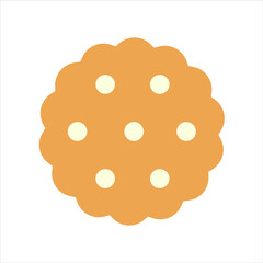 biscuit logo icon flat vector illustration on white background