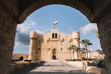 The Citadel of Qaitbay or the Fort of Qaitbay is a 15th-century defensive fortress located on the...