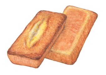 フィナンシェ　ケーキイラスト　手描き