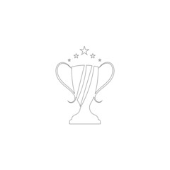 Trophy vector logo icon.champions trophy logo icon for winner award logo template