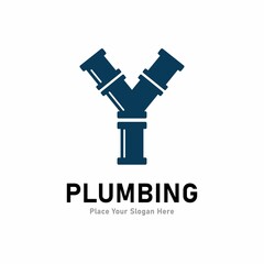 letter y plumbing logo vector design. Suitable for pipe service, drainage, sanitation home, and service company 