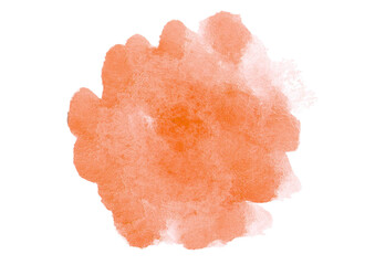 abstract background watercolor stain orange color isolated