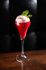 berry mocktail in the bar