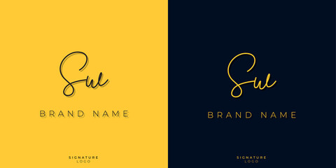 Minimal line art letters SW Signature logo. It will be used for Personal brand or other company.