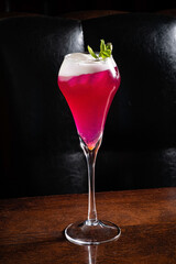 berry mocktail in the bar