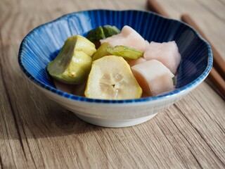 오이와 무 피클, 음식, 반찬