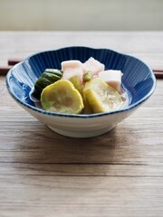 오이와 무 피클, 음식, 반찬