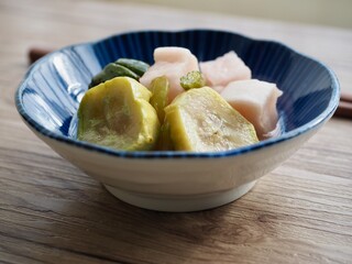 오이와 무 피클, 음식, 반찬