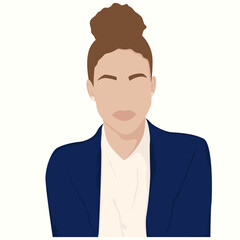 Abstract female portrait. Illustrations of a female portrait. For digital fashion, social media posting, background cover, icon.