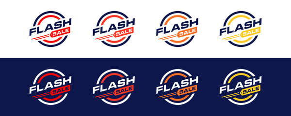 Creative flash sale logo icon