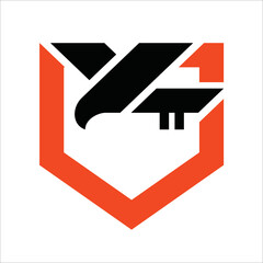 Creative Eagle Logo With  Shield Logo. Protection Logo Design Vector Template