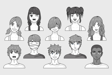 manga comic people