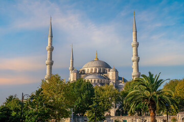 Naklejka na ściany i meble The Sultanahmet Mosque (Blue Mosque) in Istanbul, Turkey