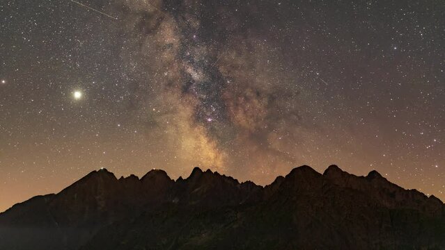 Milky Way timelapse over Mountains