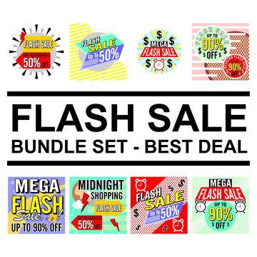 flash sale bundle set vector