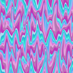 Abstract neon colored seamless background. Liquid flow of colors endless pattern. Futuristic color combination. Digital art. Pink-blue backdrop for presentations and business cards. Wallpaper