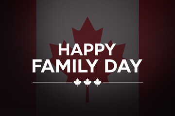 Family Day Celebration Abstract background with Canada Flag in the backdrop