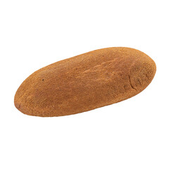 Isolated fresh baked loaf of peasant bread on white background