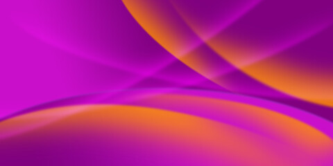 Bright abstract background. Velvet violet background, yellow neon waves, glow. The Biggest Color Trends
