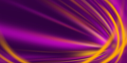 Fototapeta premium Bright abstract background. Velvet violet background, yellow neon waves, glow. The Biggest Color Trends