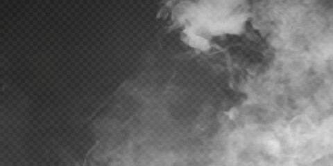 White fog effect, translucent smoke. On a dark background.