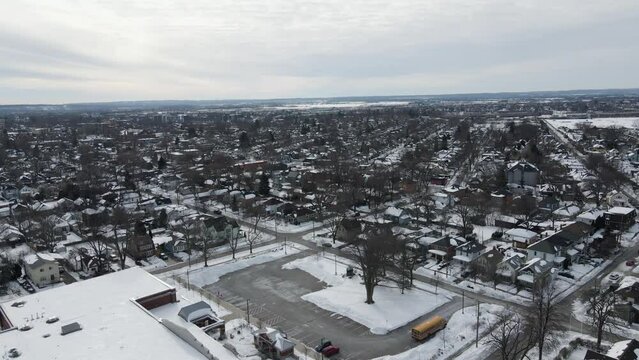 Fall season winter at Fitzgerald neighborhood, St. Catharines, Ontario