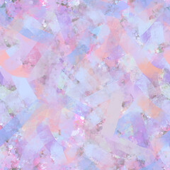 Abstract hand painted surface in light pastel delicate pink blue lilac colors