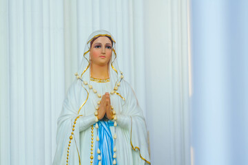 our lady of Lourdes statue Catholic religous altar