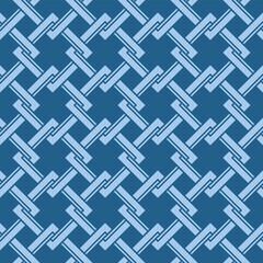 Japanese Overlap Square Diamond Vector Seamless Pattern