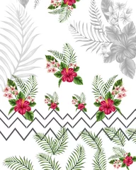 Tuinposter multi colored decorated hand drawn rendered traced embraided ornamental all over base background repeat pattern geometrical texture border ethnic tribal creative design © Haxaan