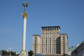 Fototapeta na wymiar Maidan Nezalezhnosti in Kiev, Ukraine