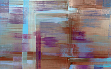 Textured paint strokes, violet artwork, oil painting on canvas. Abstract grungy background