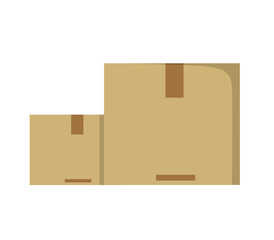 Cardboard boxes. Illustration in cartoon style.