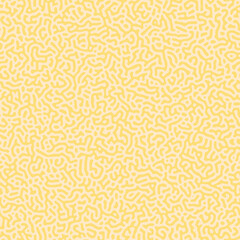 Abstract vector seamless background with organic rounded lines and drops of yellow and white colors.