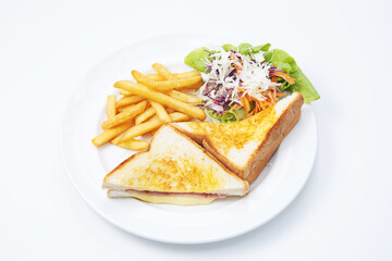slice of bread with butter and jam