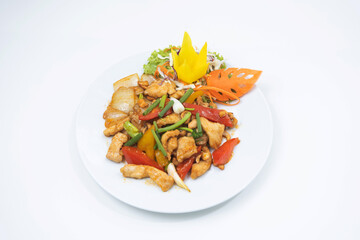 grilled chicken with vegetables