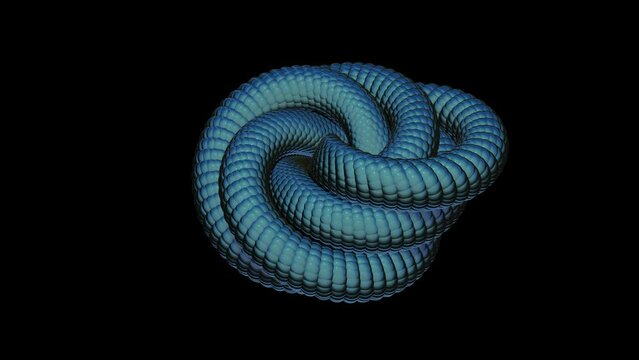 3d abstract background with tangled metallic snakes moving, shiny scales texture macro. Looping animation, continuous sequence. 3D rendering