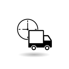 Express shipping icon with shadow