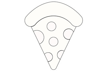 Pizza Slice Isolated Vector Illustration which can be easily Download