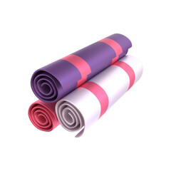 3d rendering gym fitness exercise mat