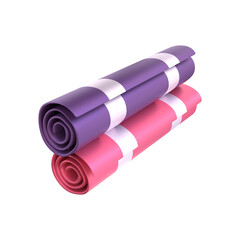3d rendering gym fitness exercise mat
