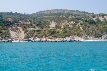 Fototapeta premium view of the coast of island