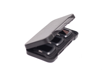 Filters ND for drone aerial camera isolated on white background