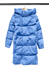 Coat on hanger isolated