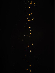 Spices in frozen flight on a black background. Minimalism. Spices, seasonings, aromatic additives....