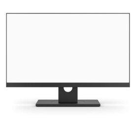 Computer monitor isolated on white background - obrazy, fototapety, plakaty