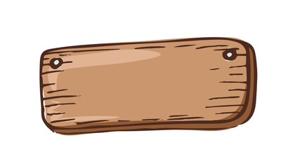 Colorful rectangular board with wood texture isolated on white background. Background for text.