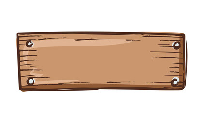 Colorful rectangular board with wood texture isolated on white background. Background for text.