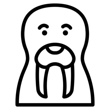 recommend clip art: Walrus Icon Illustration